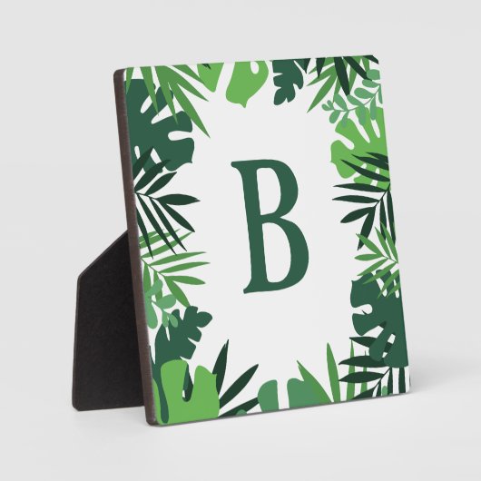 Monografisches Blätter der tropischen Sommerdschun Fotoplatte (Vorderseite)