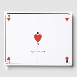 Monografisches Herz beim Kartenspielen Gästebuch