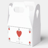 Monografisches Herz beim Kartenspielen Geschenkschachtel (Geöffnet)