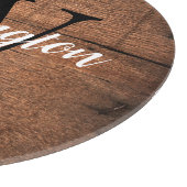 Monografisches Hochzeitdatum für rustikale Holzfam Schneidebrett (Ecke)