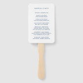 Monografisches Hochzeitsprogramm für Nautic Navy B Fächer (Rückseite)