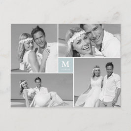 Monografisches Hochzeitsszenario Center Square Fot Postkarte