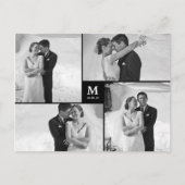 Monografisches Hochzeitsszenario Center Square Fot Postkarte (Vorderseite)