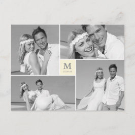 Monografisches Hochzeitsszenario Center Square Fot Postkarte