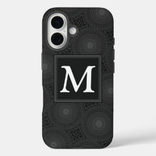Monografisches Kreismuster iPhone 16 Hülle