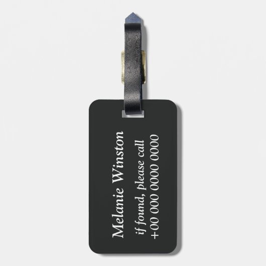 Monografisches Kreismuster Gepäckanhänger (Rückseite vertikal)