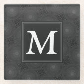 Monografisches Kreismuster Glasuntersetzer (Vorderseite)