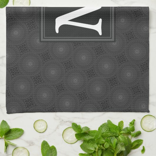 Monografisches Kreismuster Küchentuch (Gefaltet)