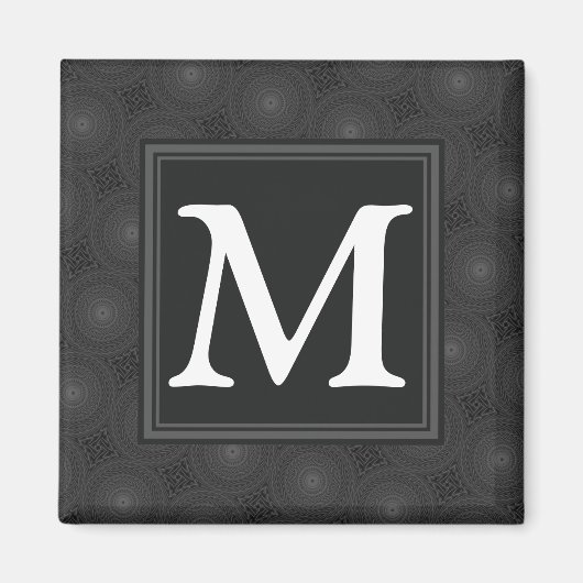 Monografisches Kreismuster Magnet (Vorne)