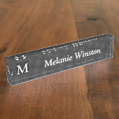 Monografisches Kreismuster Namensplakette (Seite)