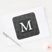 Monografisches Kreismuster Quadratischer Aufkleber (Umschlag)