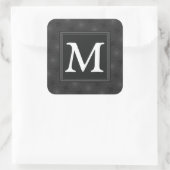 Monografisches Kreismuster Quadratischer Aufkleber (Tasche)