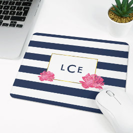 Monografisches Mongramm-Mousepad für Navy Strips u Mousepad