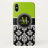 Monografisches Monogramm des muschelgrünen Damasku Case-Mate iPhone Hülle (Rückseite)