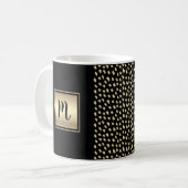 Monografisches Monogramm-Muster Kaffeetasse (Vorderseite Links)