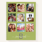 Monografisches Monographie des grünen Fotos Notizblock (Vorderseite)