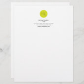 Monografisches Monographie des grünen Kreises Briefkopf (Vorne/Hinten)