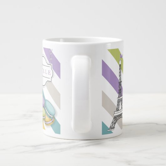 Monografisches Monopol des Pariser Macaron-Eiffelt Jumbo-Tasse (Rückseite)