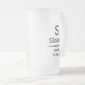 Monografisches Usher Frosted Glass Beer Mug Mattglas Bierglas (VorderseiteRechts)