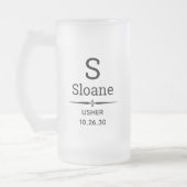Monografisches Usher Frosted Glass Beer Mug Mattglas Bierglas (Links)