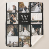 Monogram 11 Square Foto Schwarz Sherpadecke (Vorderseite)