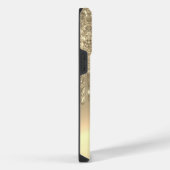 Monogram 14k Gold Side Dripping Glitzer Android + iPhone Hülle (Rechte Seite)