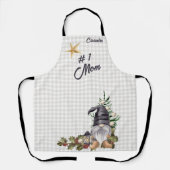 Monogram #1 Mama Weihnachtswasserfarbe Gnome Schür Schürze (Vorderseite)