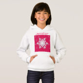 Monogram 20XX Hallo Winterurlaub Schneeflocke Hoodie (Vorne ganz)