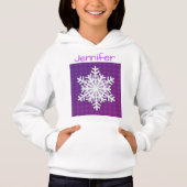 Monogram 20XX Hallo Winterurlaub Schneeflocke Hoodie (Vorderseite)