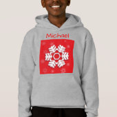 Monogram 20XX Hello Winter Holiday Snowflake Hoodie (Vorderseite)