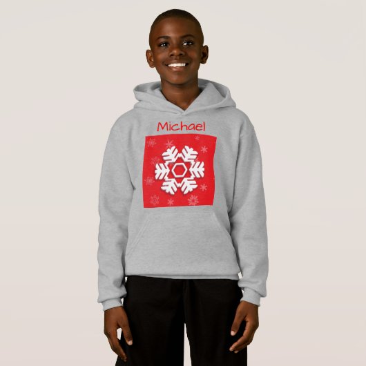 Monogram 20XX Hello Winter Holiday Snowflake Hoodie (Vorne ganz)