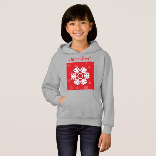 Monogram 20XX Hello Winter Holiday Snowflake Hoodie (Vorne ganz)