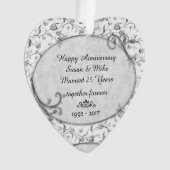 Monogram 25. Wedding Anniversar Keepake Ornament (Vorderseite)