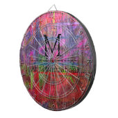 Monogram #2, farbiges Holzkörnchen Dartscheibe (Vorderseite rechts)