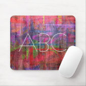 Monogram #2, farbiges Holzkörnchen Mousepad (Mit Mouse)