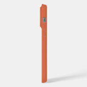 Monogram 2 Initials Pink & Red Minimalist iPhone Hülle (Linke Seite)