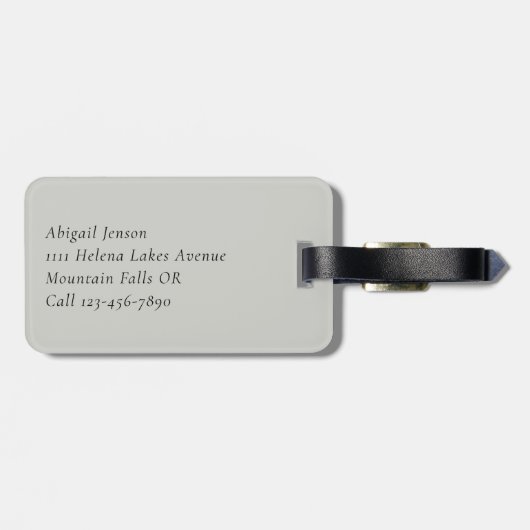 Monogram 3D Butterfly Spring Garden Floral Gepäckanhänger (Rückseite horizontal)