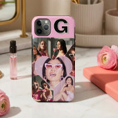 Monogram 6-Foto Collage Aquamarin iPhone Case