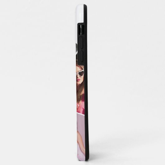 Monogram 6-Foto Collage Aquamarin iPhone Case (Hinten/Links)