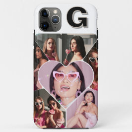 Monogram 6-Foto Collage Aquamarin iPhone Case