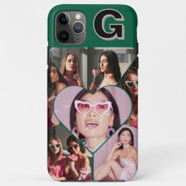 Monogram 6-Foto Collage Aquamarin iPhone Case