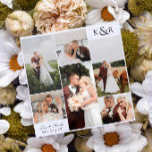 Monogram 6 Foto Collage Wedding Liebe & Danke