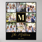 Monogram 8 Foto Collage elegant elegant elegant el Foliendrucke (Vorderseite)