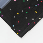 Monogram 8 Foto Collage farbenfroh Confetti Black Fleecedecke (Ecke)