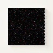 Monogram 8 Foto Collage farbenfroh Confetti Black Notizblock (Rückseite)