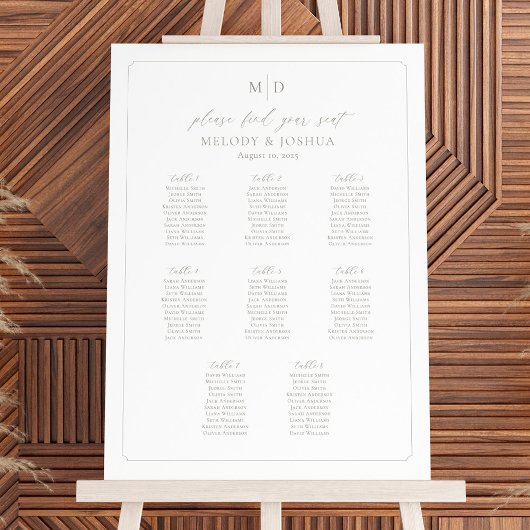 Monogram 8 Tables Seekartenrahmen Poster