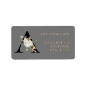 Monogram A Adressaufkleber (Vorne)