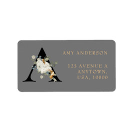 Monogram A Adressaufkleber