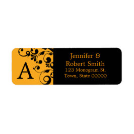 Monogram A Custom Address Labels | Halloween