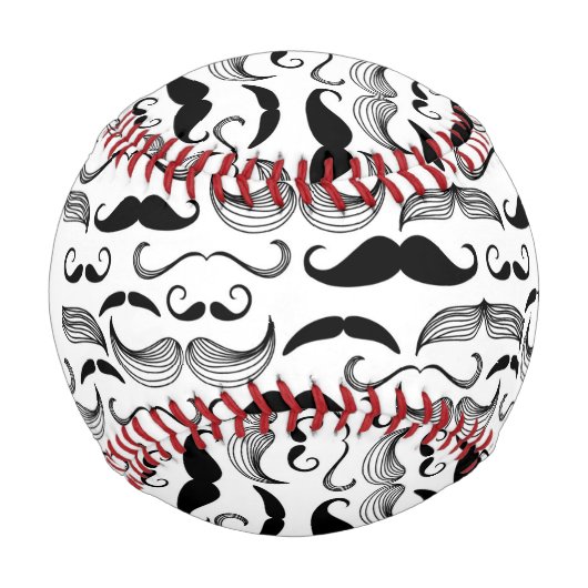 Monogram A Gentlemen's Club. Mustache Muster 2 Baseball (Vorderseite)